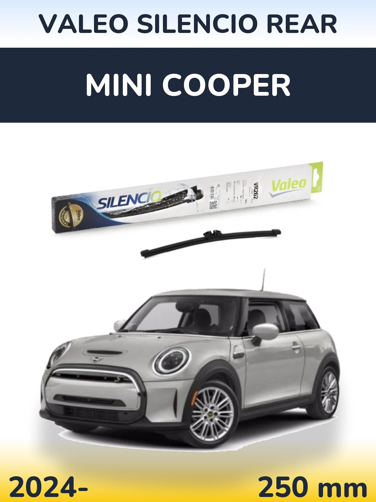 Rear wiper blade Valeo Silencio Rear 240 mm for MINI Cooper 2024-2026