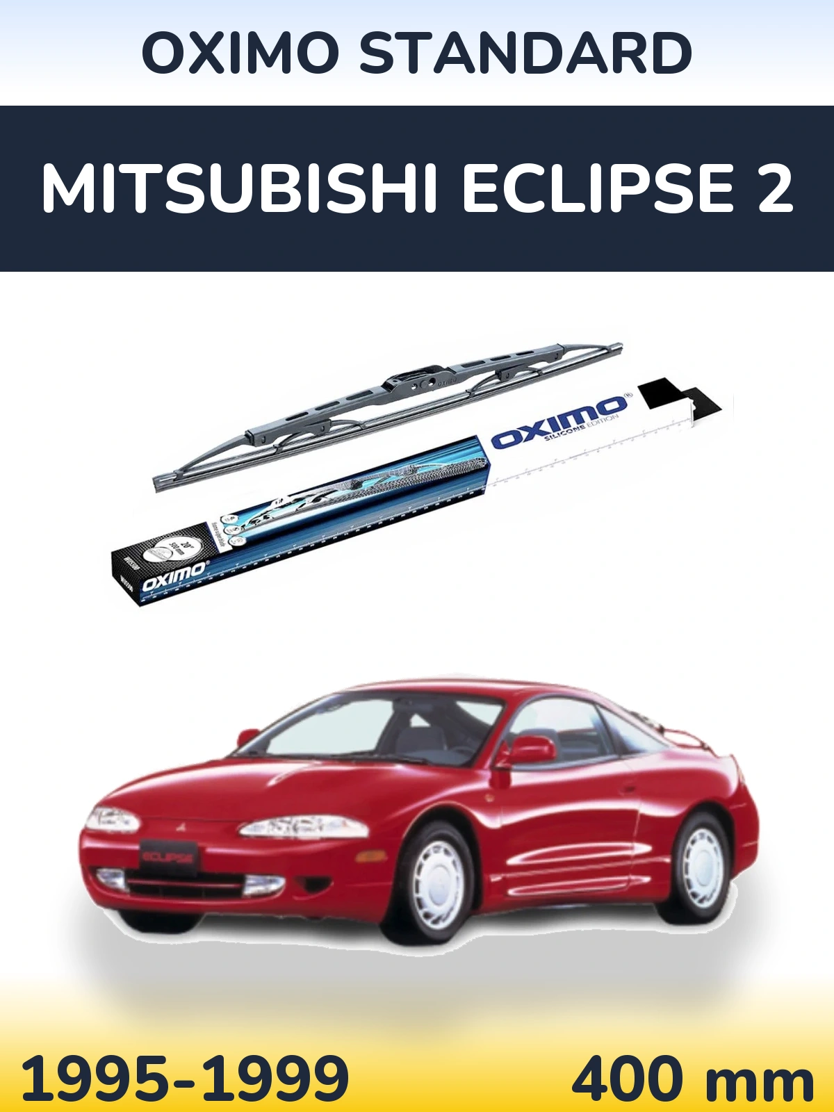 Rear wiper blade Oximo Standard 400 mm for Mitsubishi Eclipse 2 1995-1999