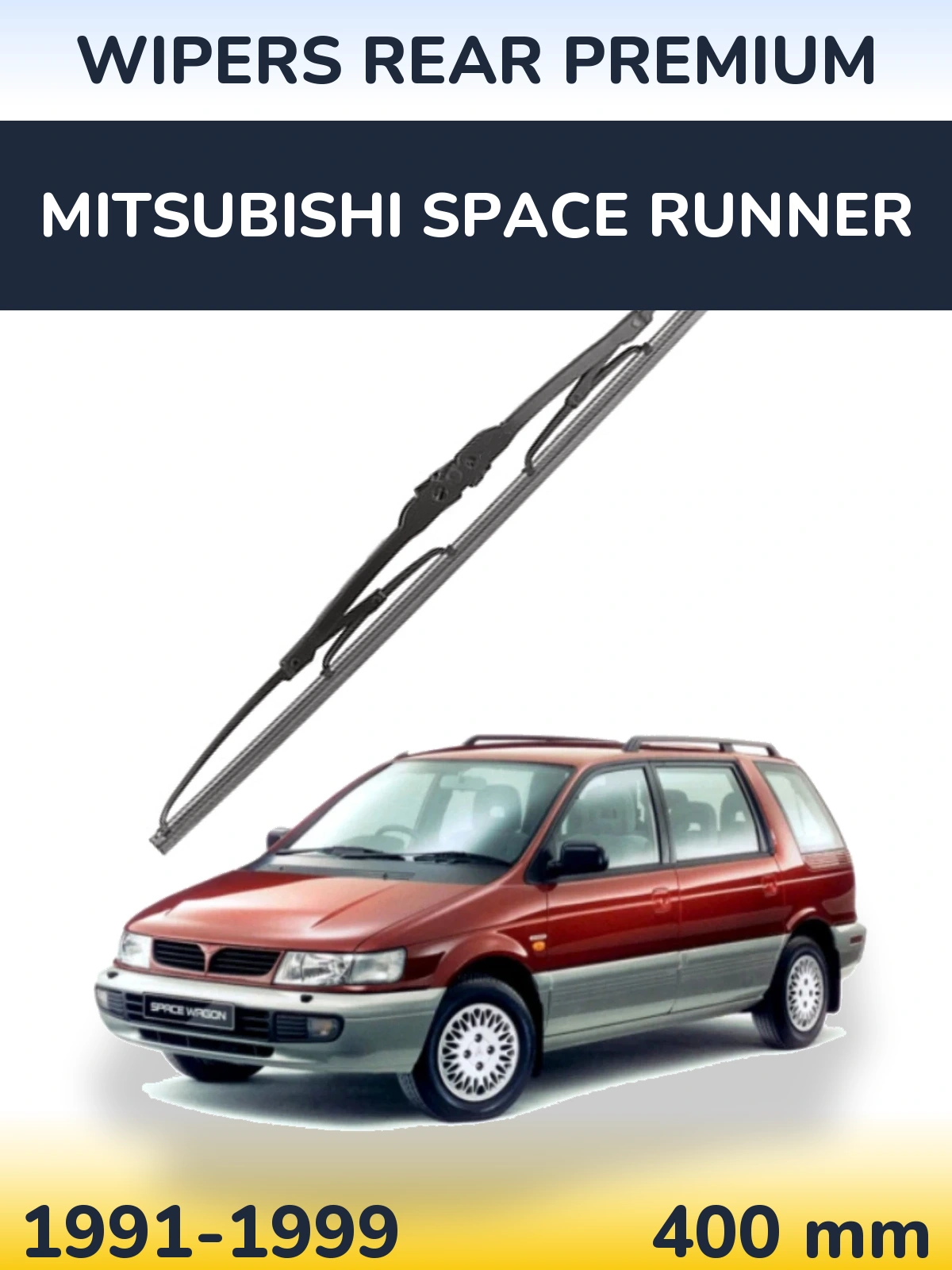 Rear wiper blade WIPERS REAR PREMIUM 400 mm for Mitsubishi Space Runner 1991-1999