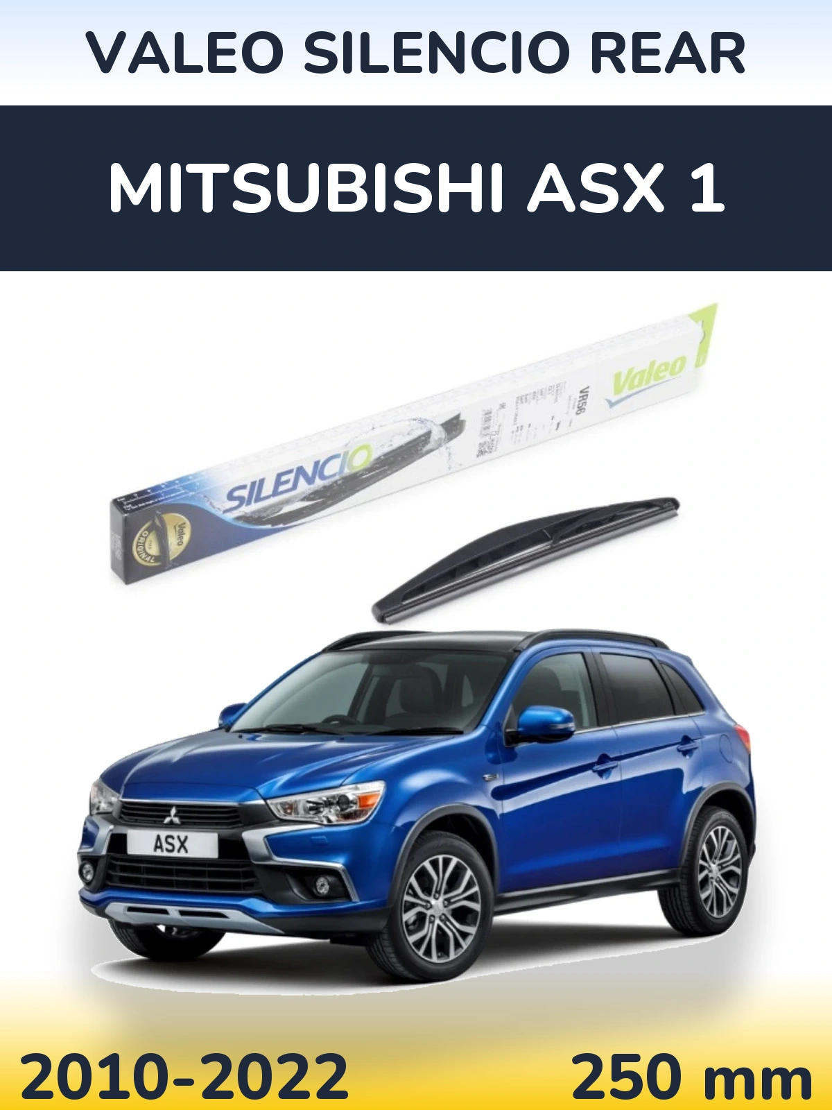 Rear wiper blade Valeo Silencio Rear 240 mm for Mitsubishi ASX 1 2010-2022