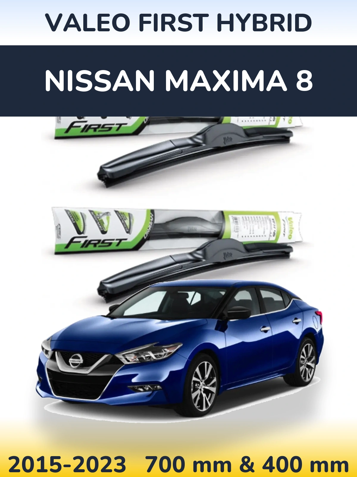Комплект передних дворников Valeo First Hybrid 700 & 400 мм для Nissan Maxima 8 2015-2023