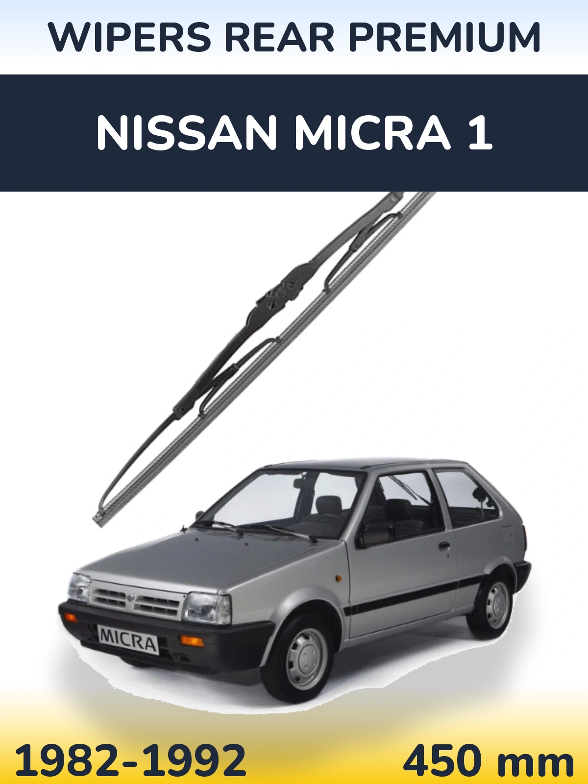 Rear wiper blade WIPERS REAR PREMIUM 450 mm for Nissan Micra 1 1982-1992