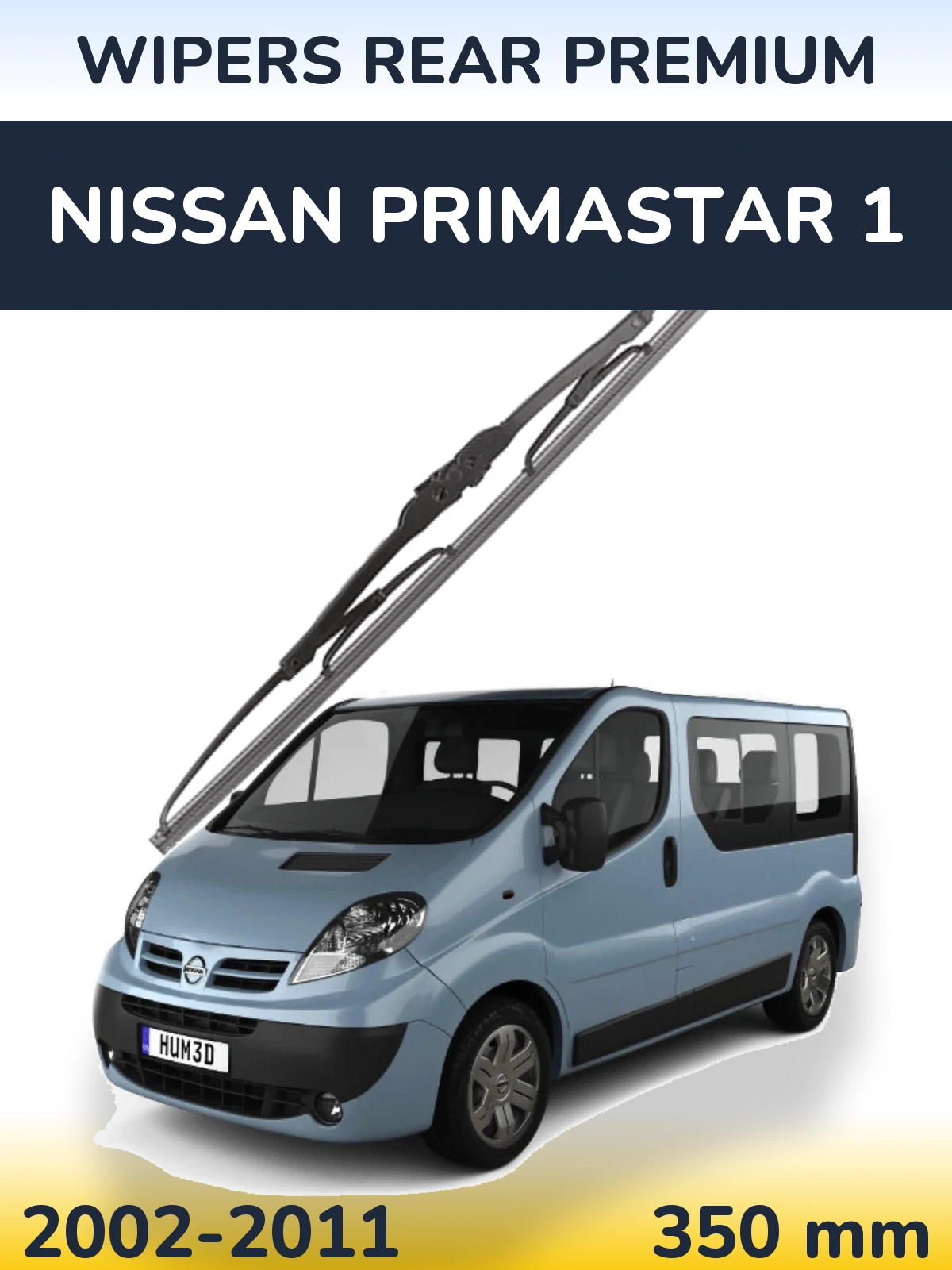 Задня щітка WIPERS REAR PREMIUM 350 мм для Nissan Primastar 1 2002-2011