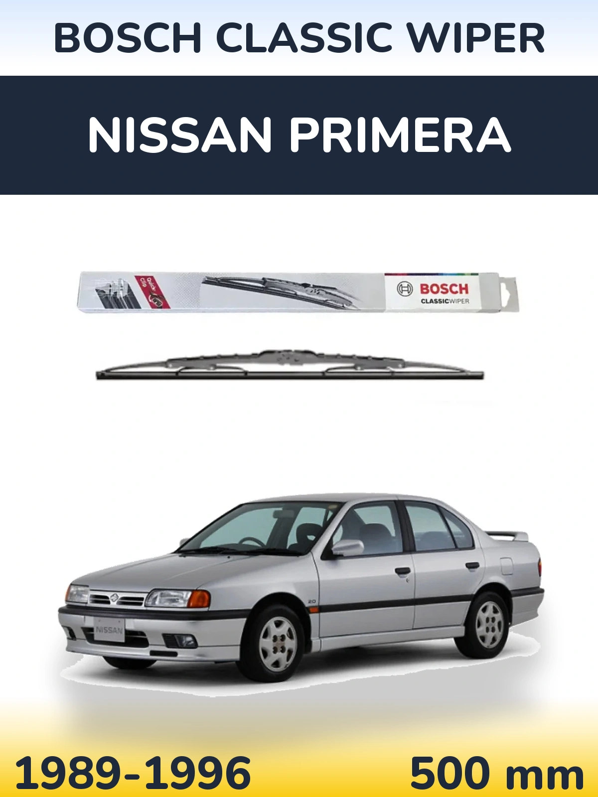 Задня щітка BOSCH Classic Wiper 500 мм для Nissan Primera 1989-1996