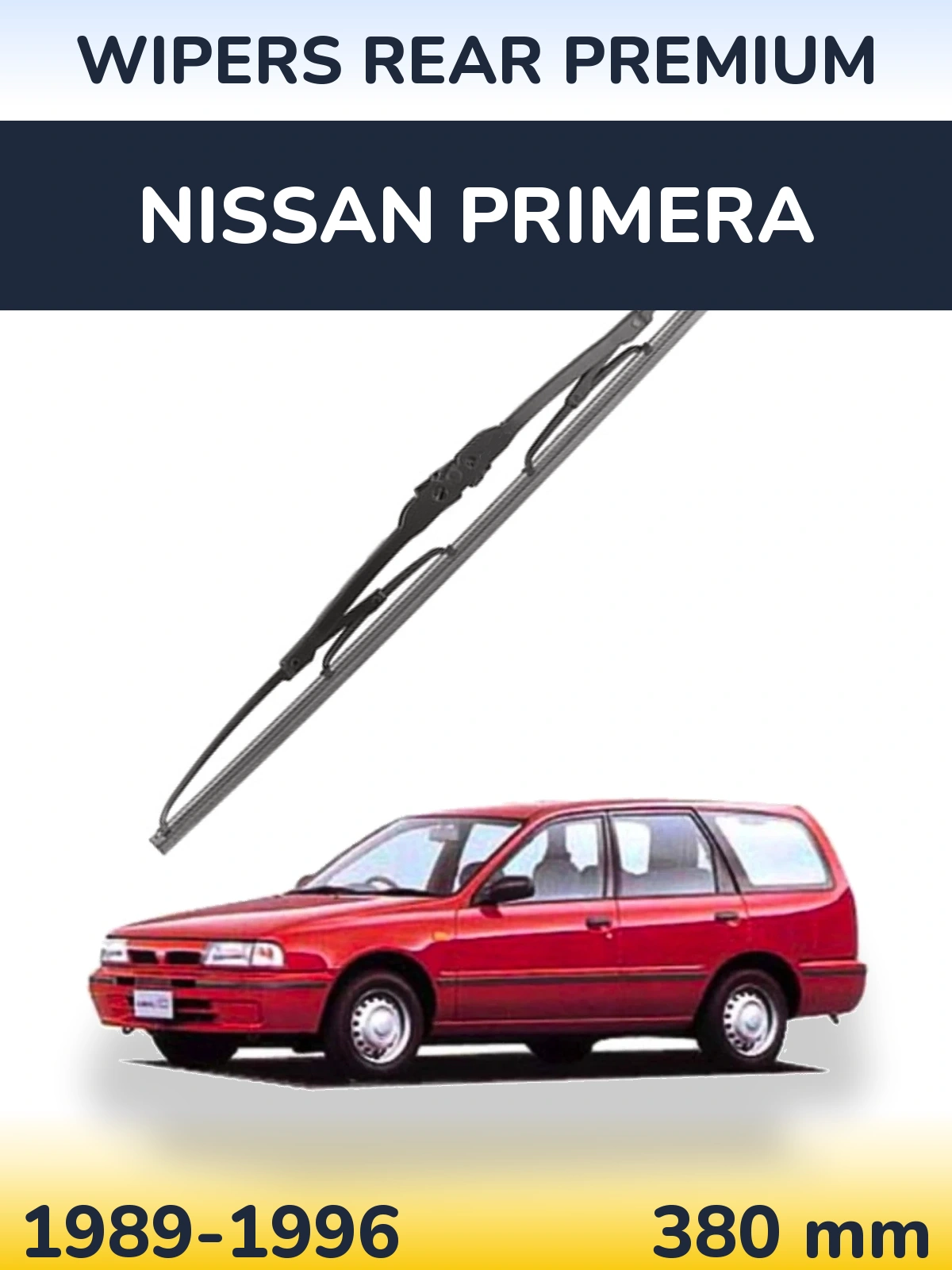 Rear wiper blade WIPERS REAR PREMIUM 380 mm for Nissan Primera 1989-1996