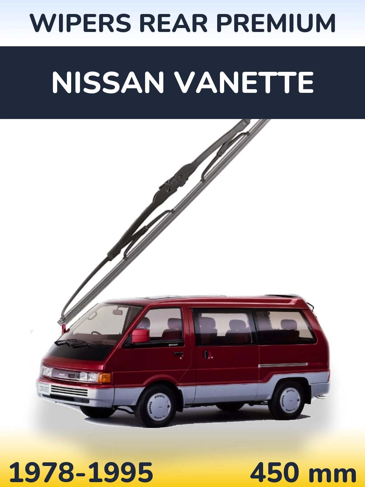 Rear wiper blade WIPERS REAR PREMIUM 450 mm for Nissan Vanette 1978-1995