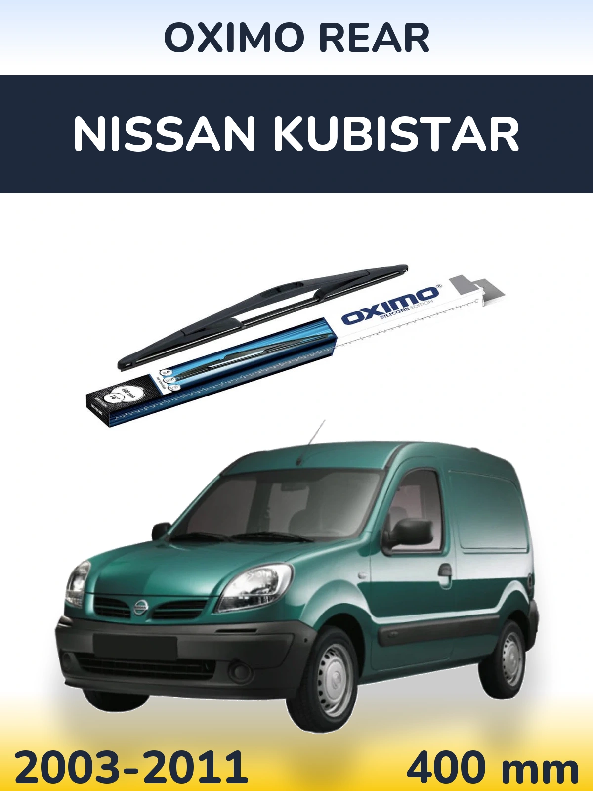 Rear wiper blade Oximo Rear 400 mm for Nissan Kubistar 2003-2011
