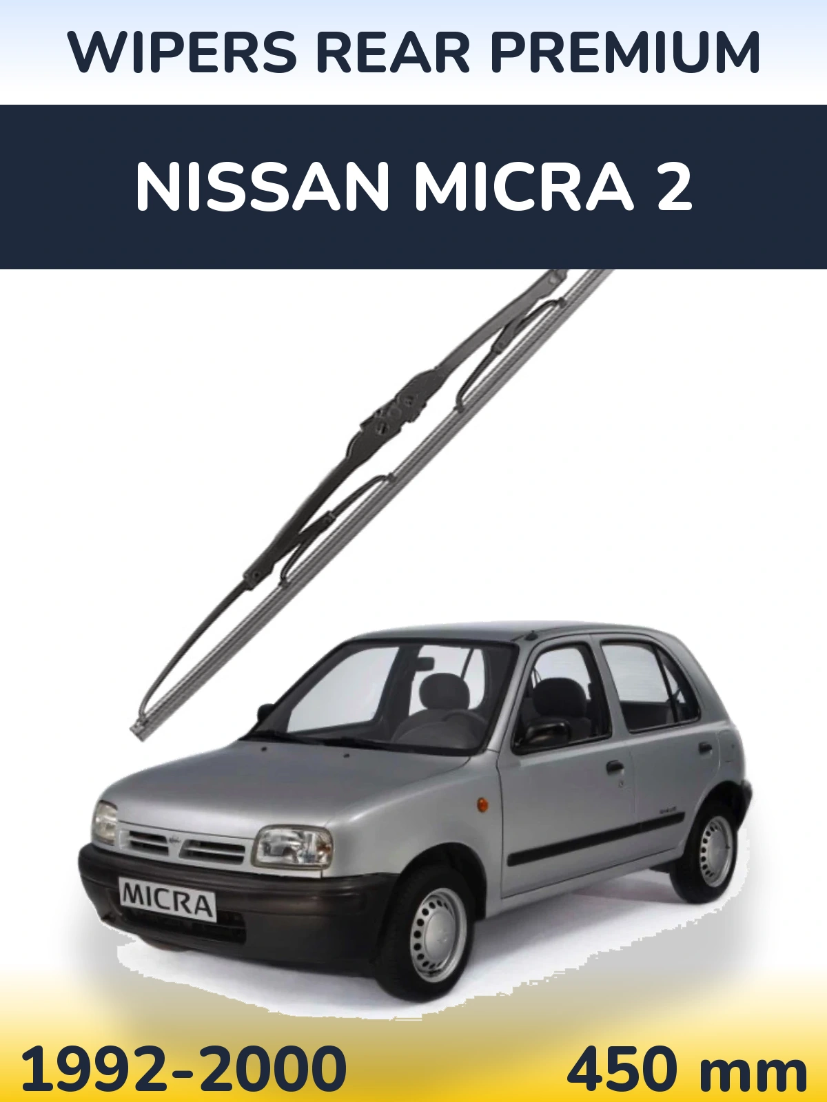 Rear wiper blade WIPERS REAR PREMIUM 450 mm for Nissan Micra 2 1992-2000