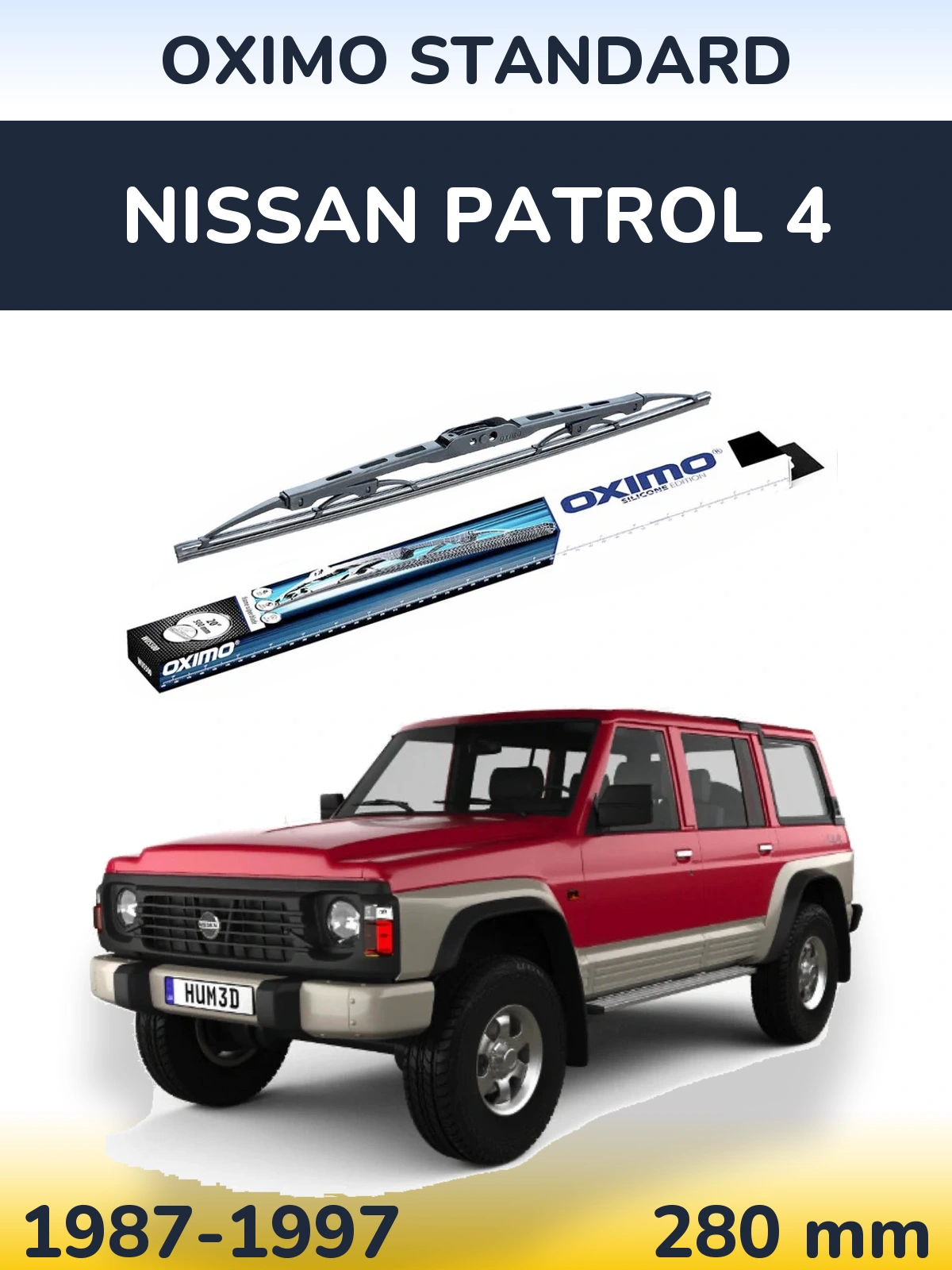 Rear wiper blade Oximo Standard 275 mm for Nissan Patrol 4 1987-1997