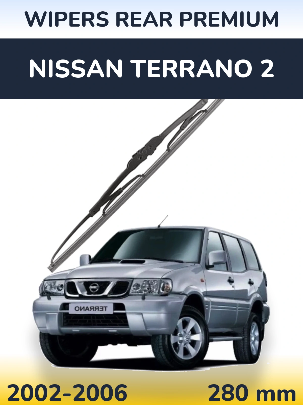 Rear wiper blade WIPERS REAR PREMIUM 280 mm for Nissan Terrano 2 2002-2006