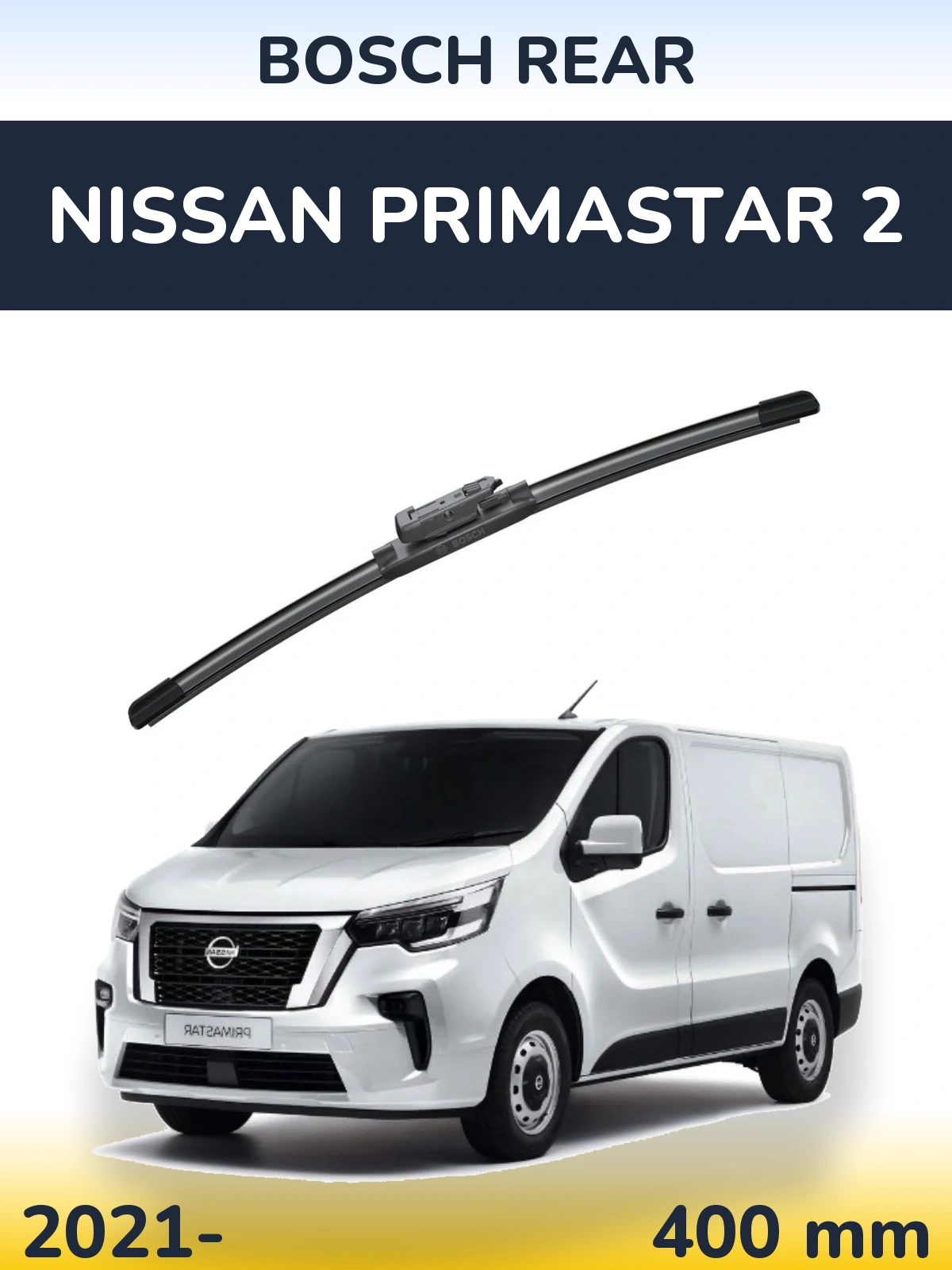 Задня щітка BOSCH Rear 400 мм для Nissan Primastar 2 2021-2026