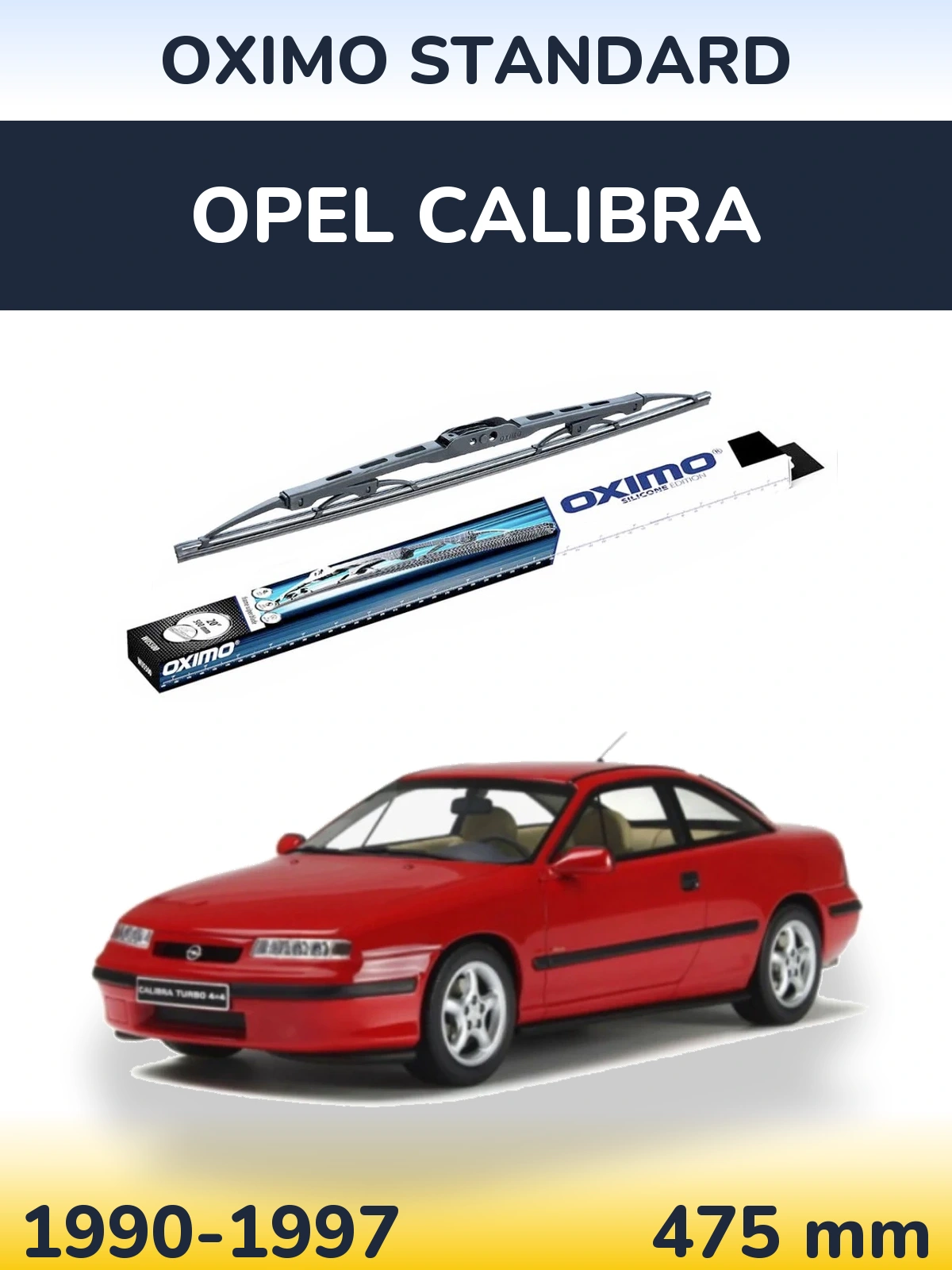 Rear wiper blade Oximo Standard 475 mm for Opel Calibra 1990-1997