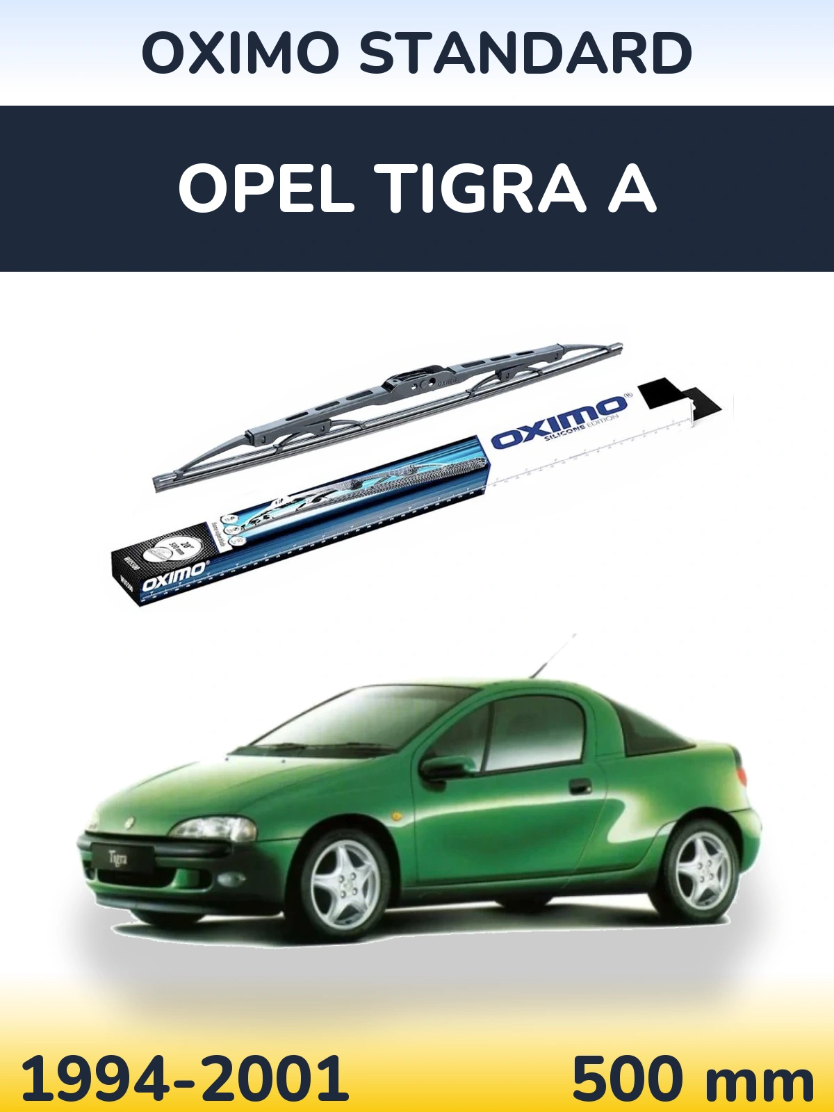 Rear wiper blade Oximo Standard 500 mm for Opel Tigra A 1994-2001