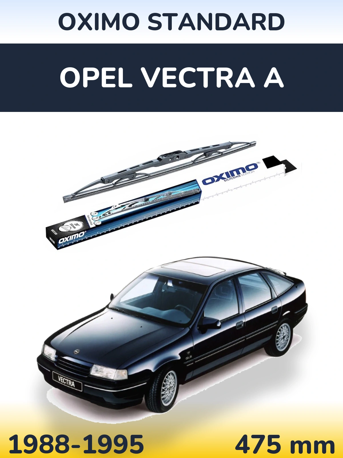 Rear wiper blade Oximo Standard 475 mm for Opel Vectra A 1988-1995