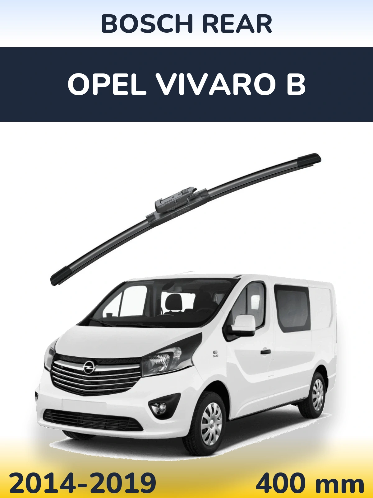 Rear wiper blade BOSCH Rear 400 mm for Opel Vivaro B 2014-2019