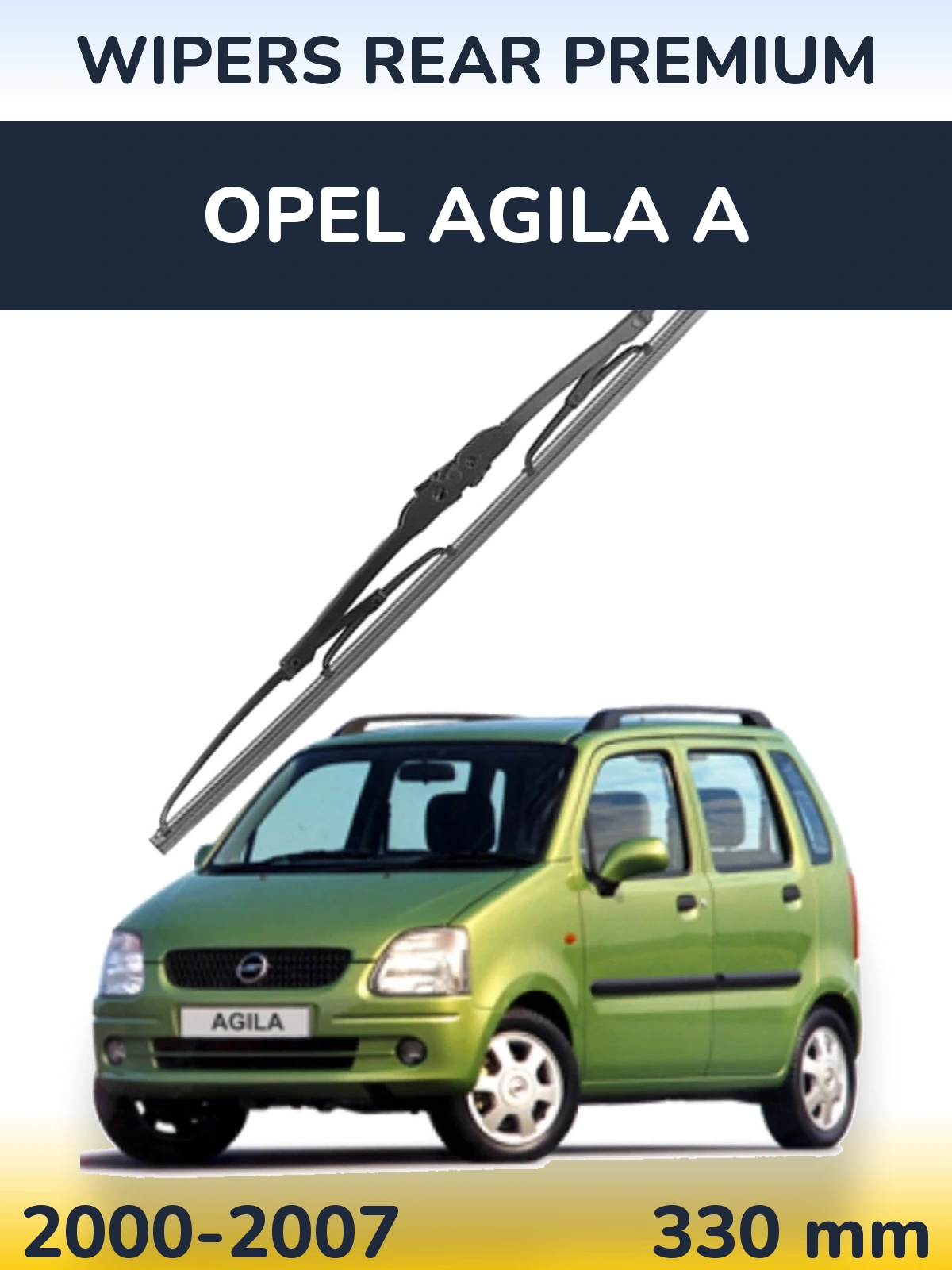 Rear wiper blade WIPERS REAR PREMIUM 330 mm for Opel Agila A 2000-2007
