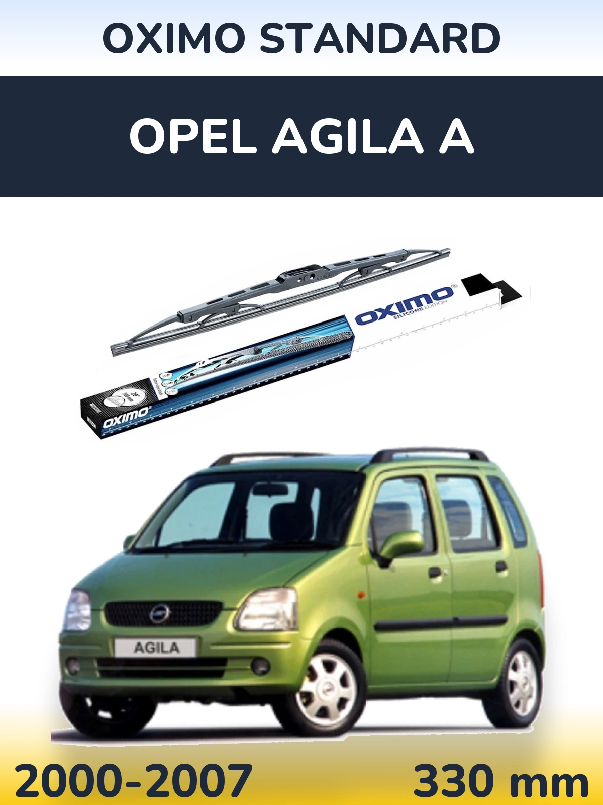 Rear wiper blade Oximo Standard 325 mm for Opel Agila A 2000-2007