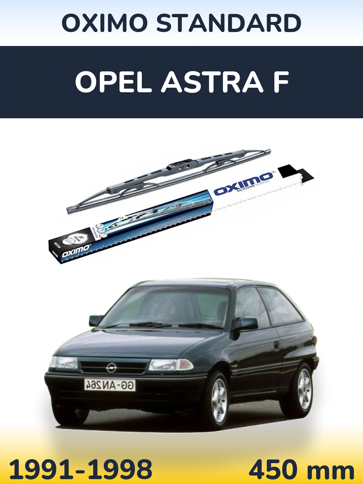 Rear wiper blade Oximo Standard 450 mm for Opel Astra F 1991-1998