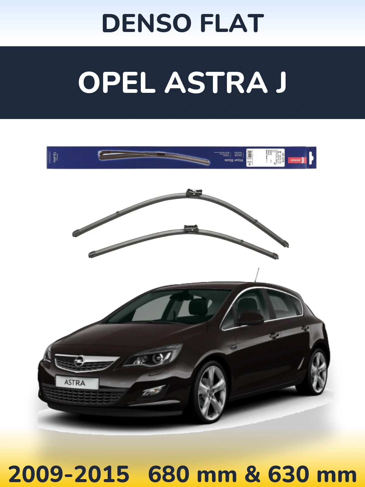 Комплект передніх щіток Denso Flat 700 & 600 мм для Opel Astra J 2009-2015