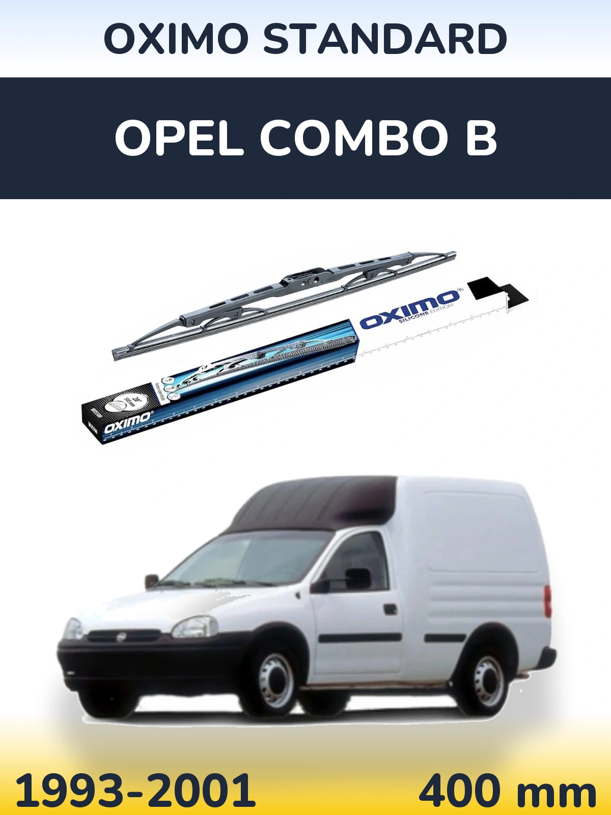 Rear wiper blade Oximo Standard 400 mm for Opel Combo B 1993-2001