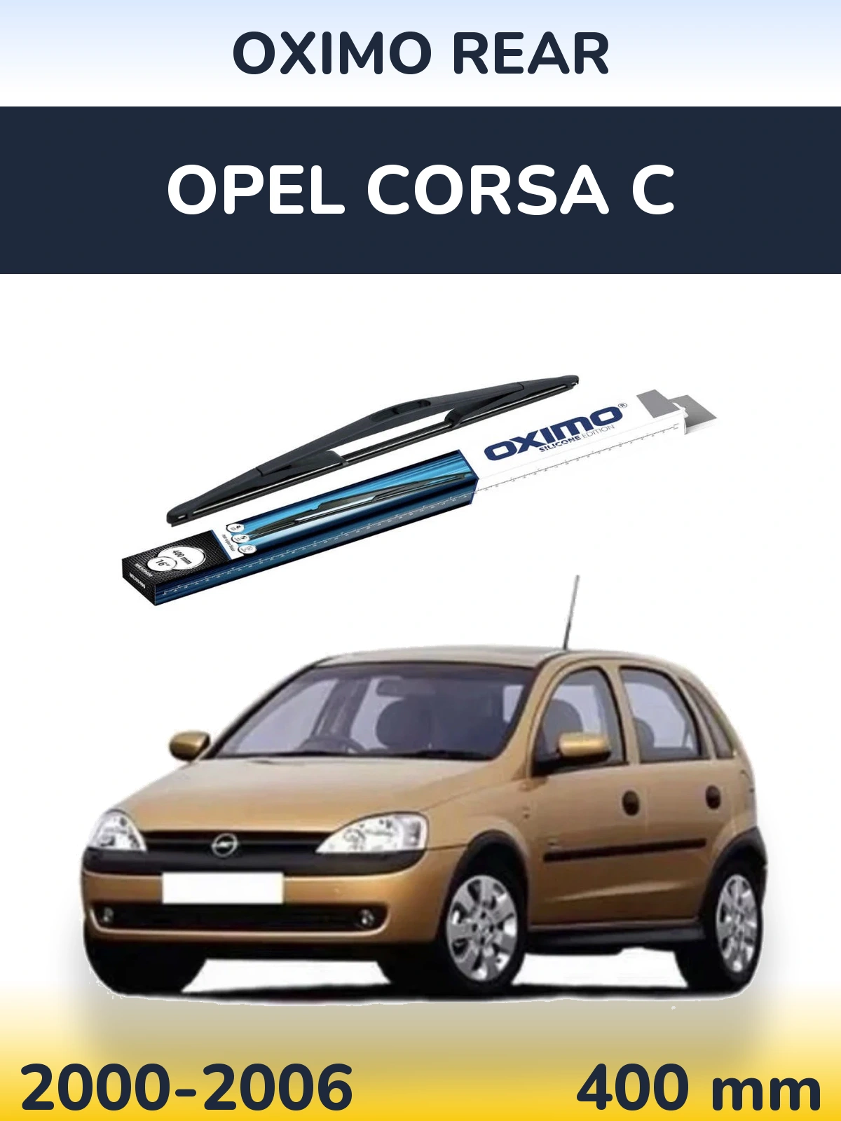 Rear wiper blade Oximo Rear 400 mm for Opel Corsa C 2000-2006