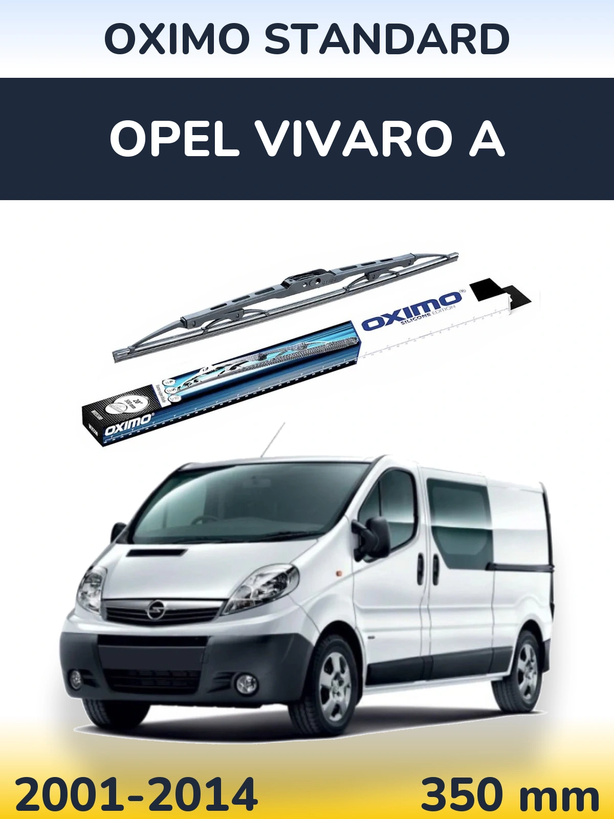 Rear wiper blade Oximo Standard 350 mm for Opel Vivaro A 2001-2014