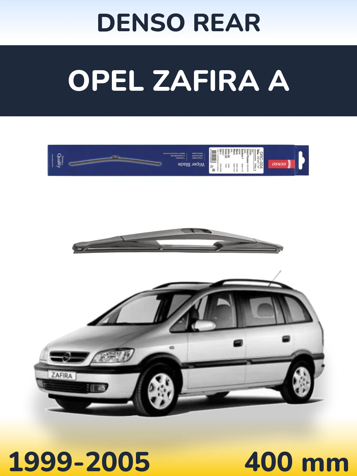 Rear wiper blade Denso Rear 400 mm for Opel Zafira A 1999-2005
