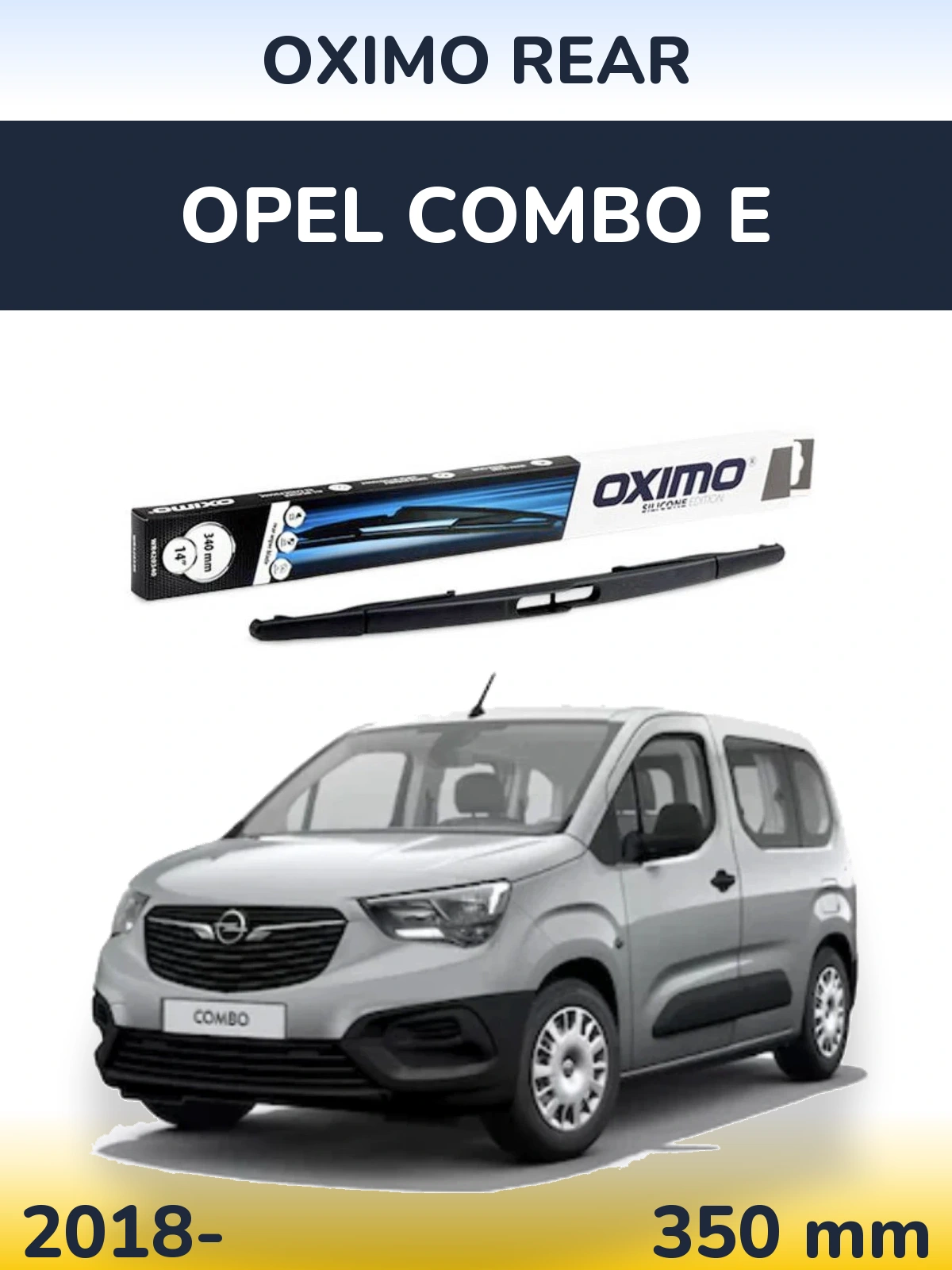 Rear wiper blade Oximo Rear 350 mm for Opel Combo E 2018-2026