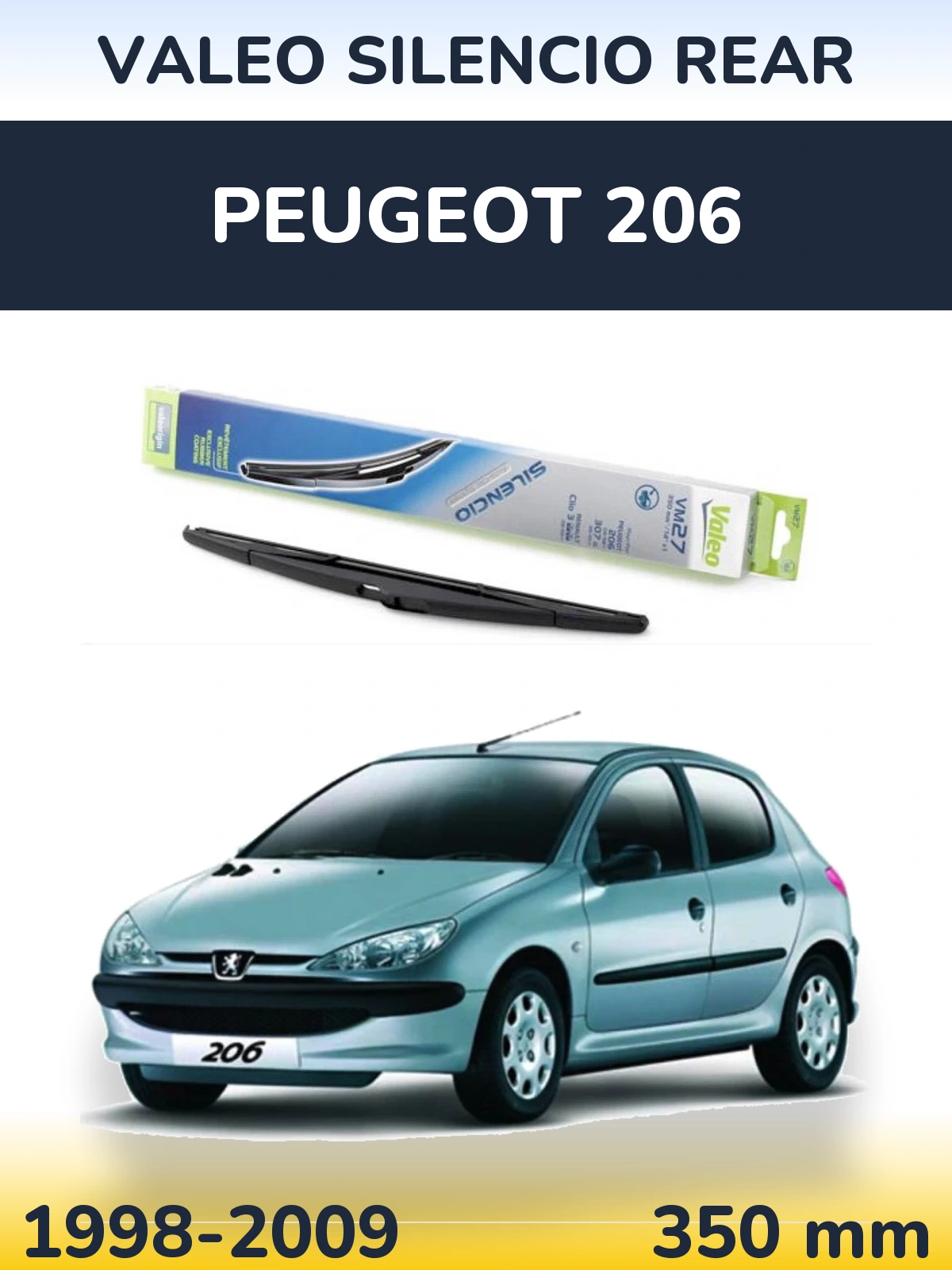 Задний дворник Valeo Silencio Rear 350 мм для Peugeot 206 1998-2009