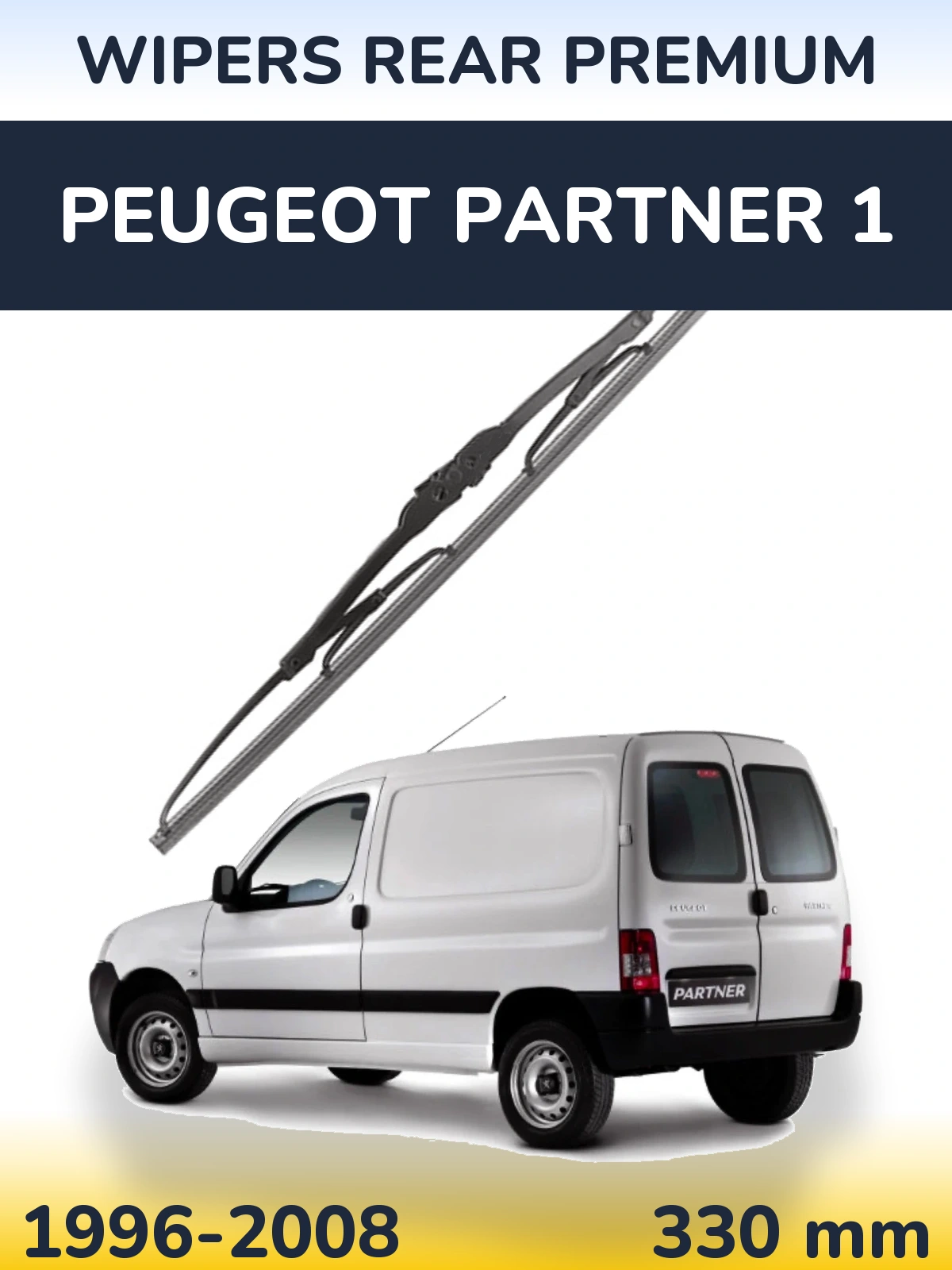 Rear wiper blade WIPERS REAR PREMIUM 330 mm for Peugeot Partner 1 1996-2008
