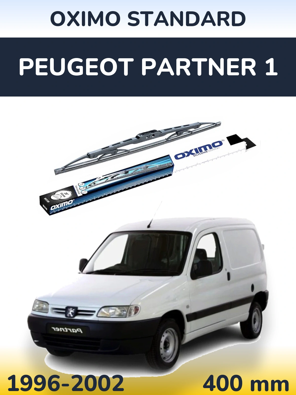 Rear wiper blade Oximo Standard 400 mm for Peugeot Partner 1 1996-2002