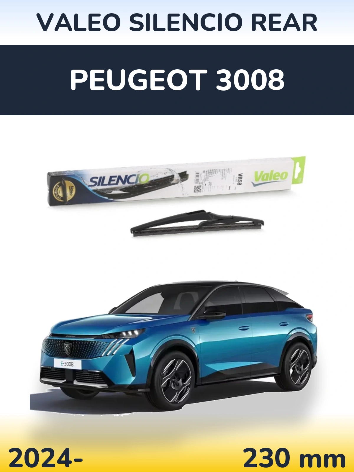 Задня щітка Valeo Silencio Rear 240 мм для Peugeot 3008 2024-2026
