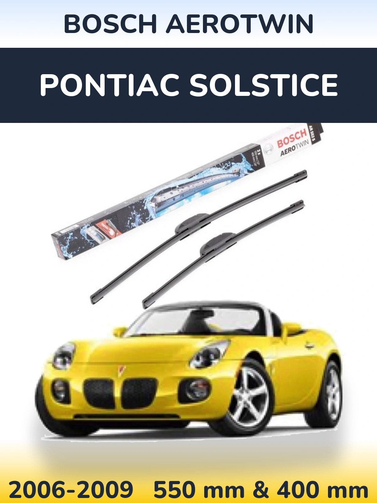 Комплект передніх щіток BOSCH AeroTwin 550 & 400 мм для Pontiac Solstice 2006-2009