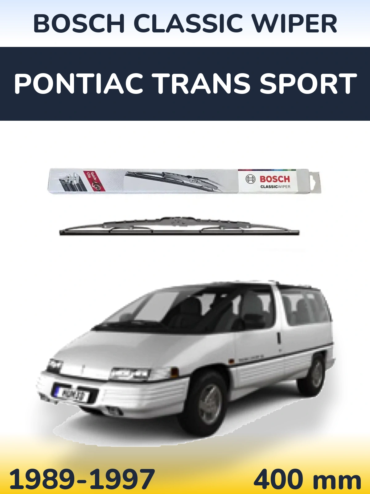 Rear wiper blade BOSCH Classic Wiper 400 mm for Pontiac Trans Sport 1989-1997