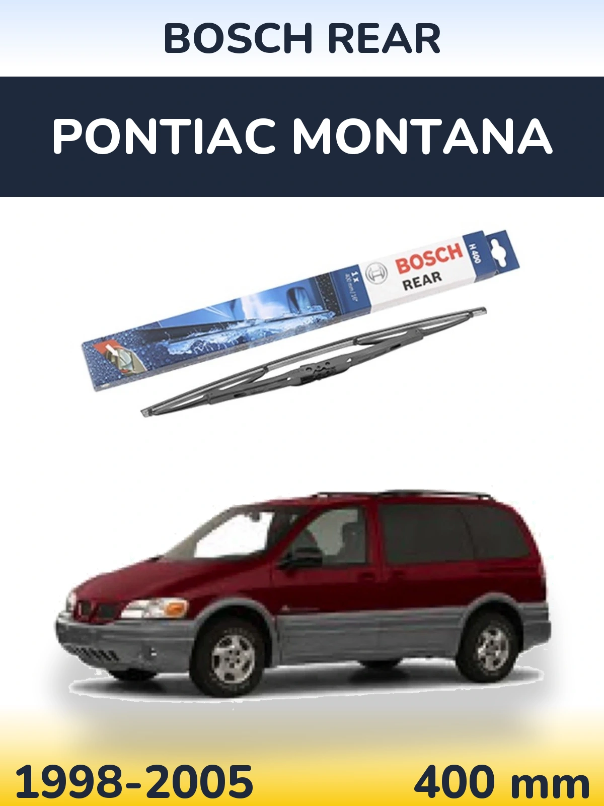 Rear wiper blade BOSCH Rear 400 mm for Pontiac Montana 1998-2005