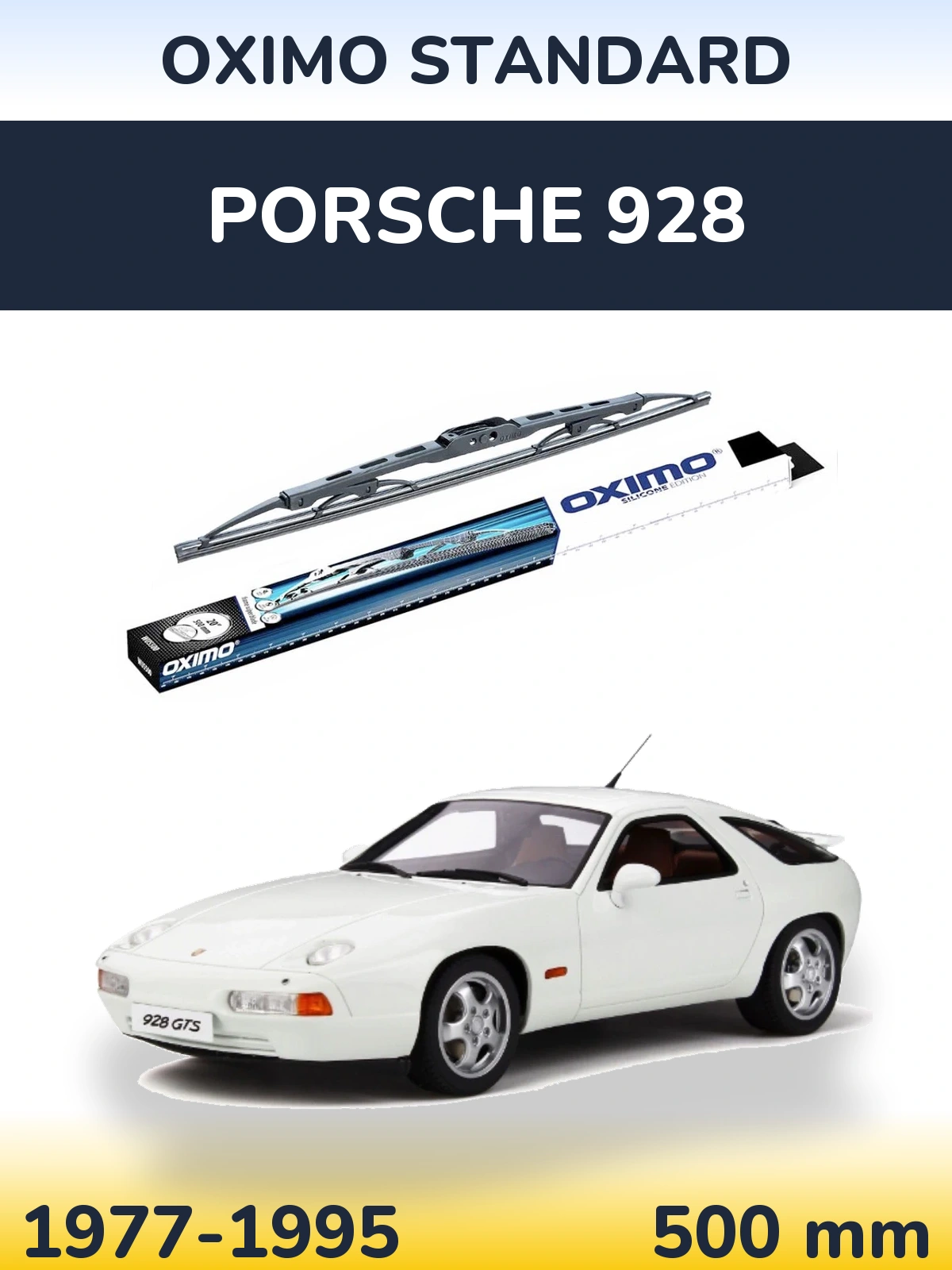 Rear wiper blade Oximo Standard 500 mm for Porsche 928 1977-1995
