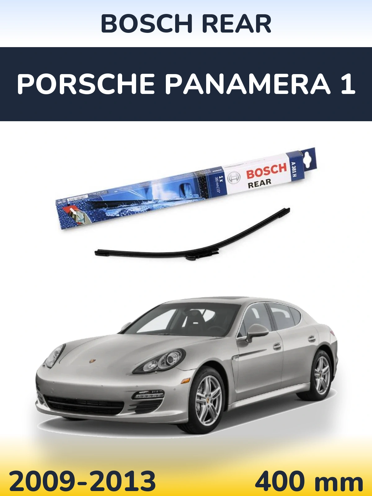 Rear wiper blade BOSCH Rear 380 mm for Porsche Panamera 1 2009-2013