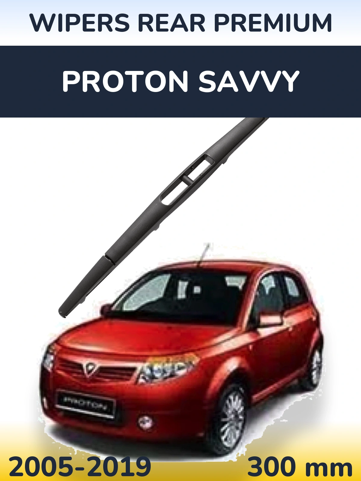 Rear wiper blade WIPERS REAR PREMIUM 300 mm for Proton Savvy 2005-2019