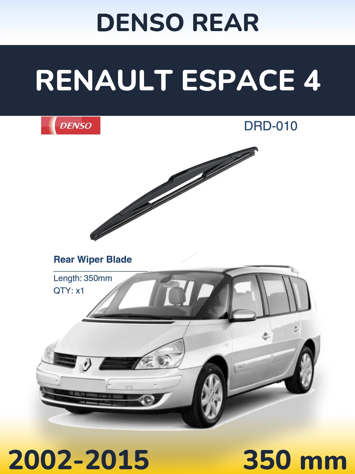 Rear wiper blade Denso Rear 350 mm for Renault Espace 4 2002-2015