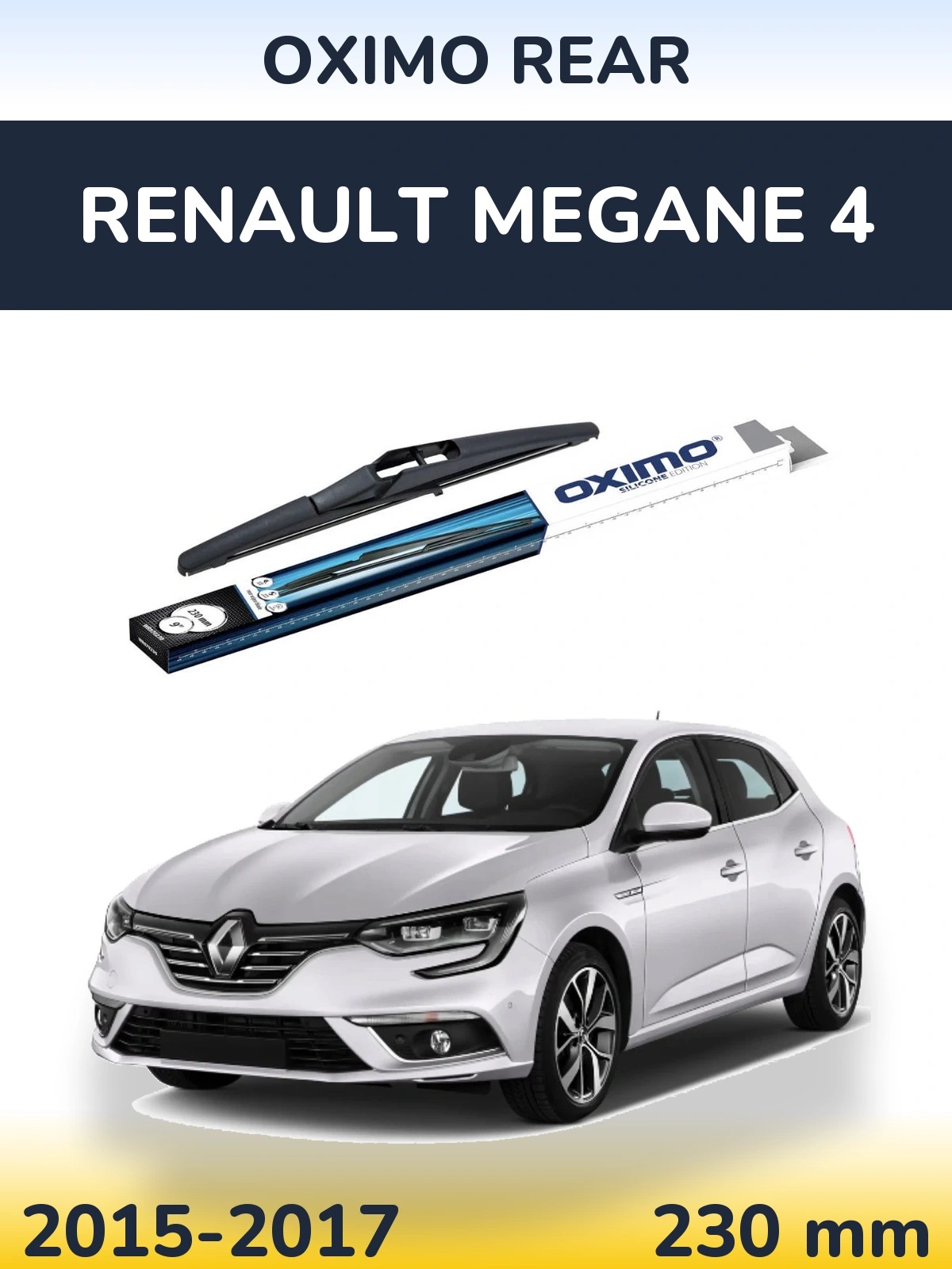 Rear wiper blade Oximo Rear 230 mm for Renault Megane 4 2015-2017
