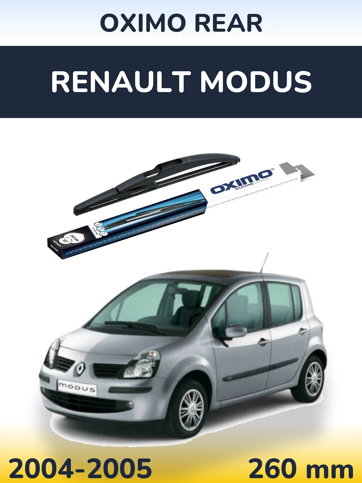 Rear wiper blade Oximo Rear 260 mm for Renault Modus 2004-2005