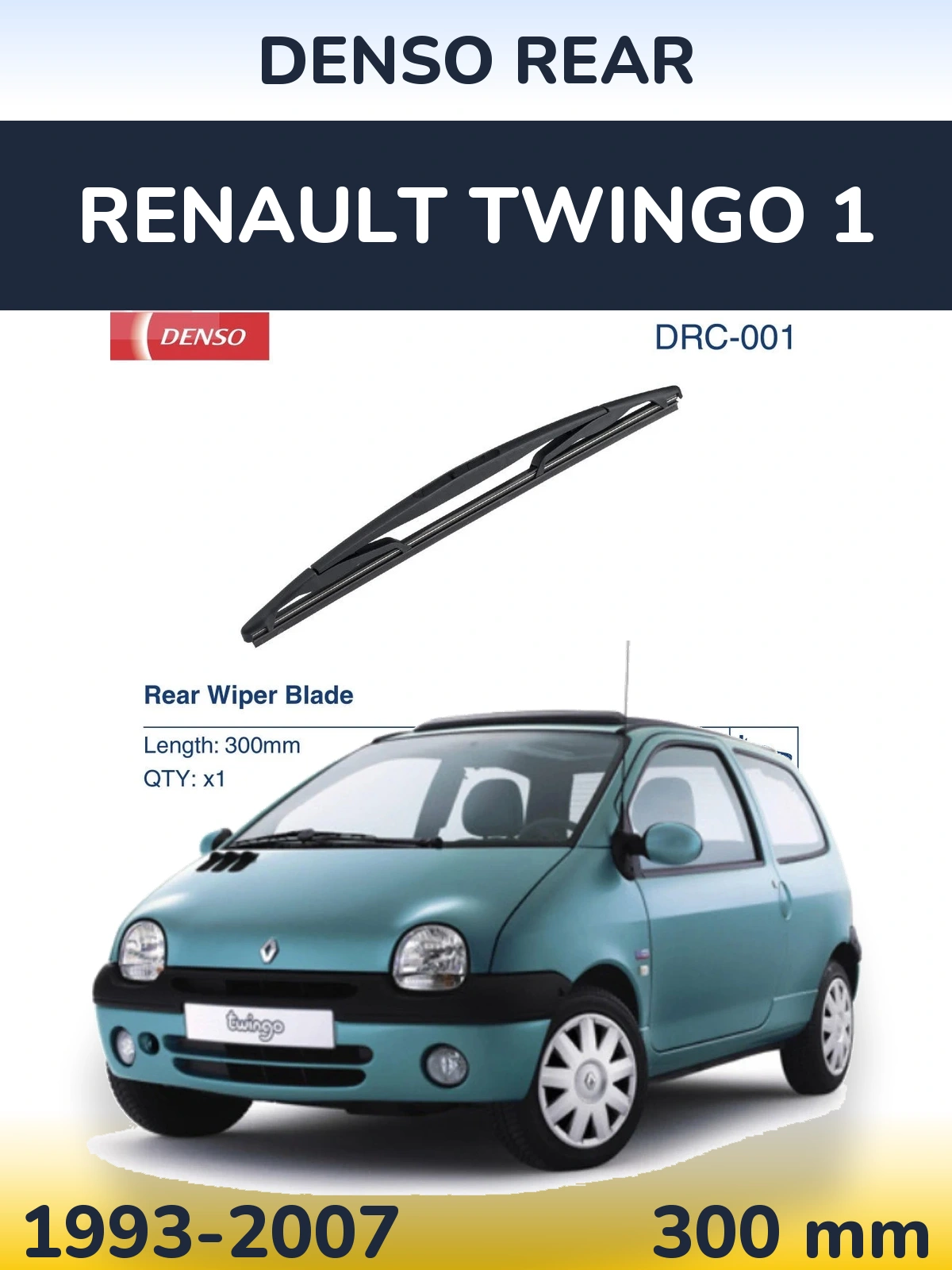 Rear wiper blade Denso Rear 300 mm for Renault Twingo 1 1993-2007