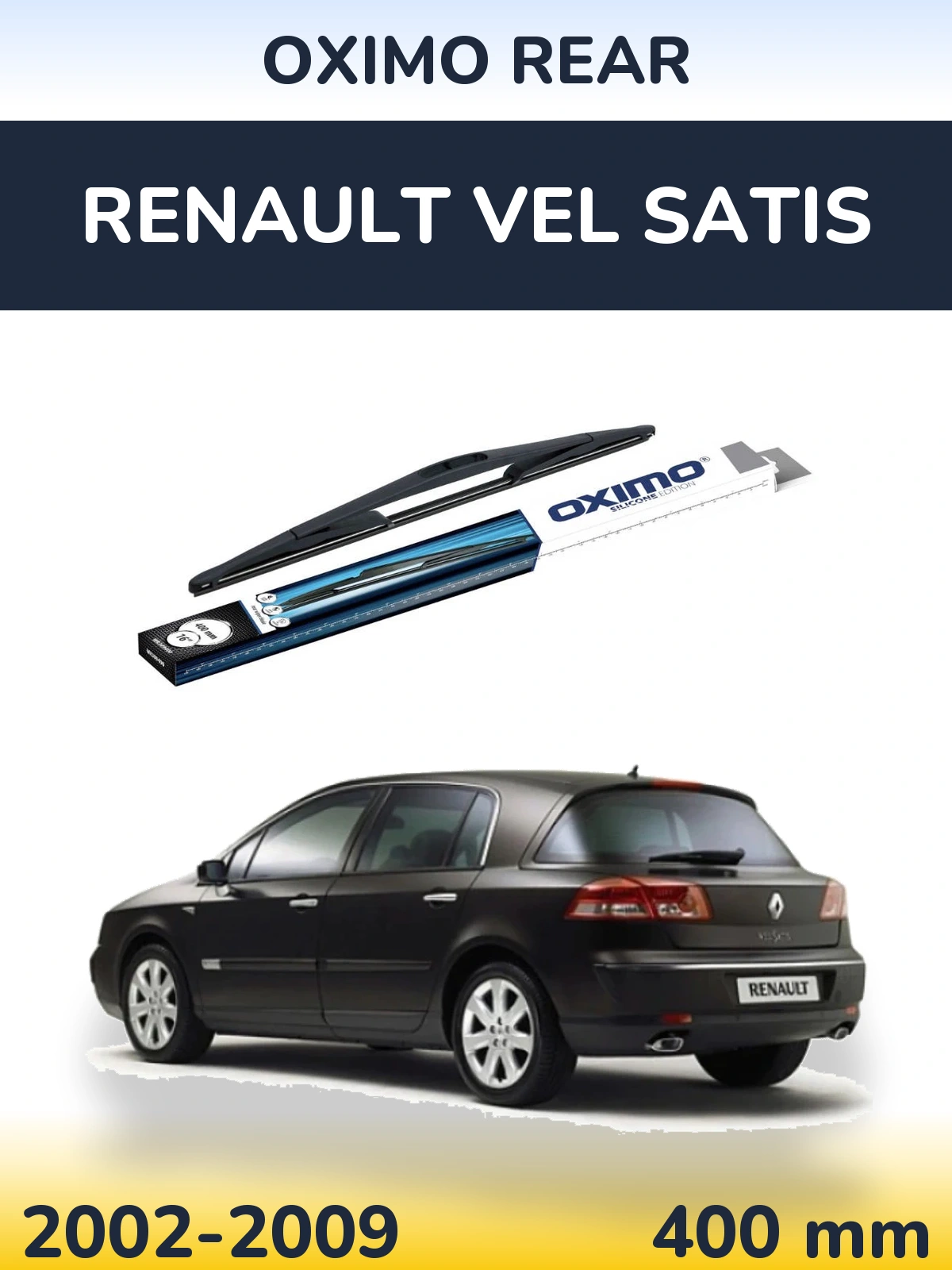 Rear wiper blade Oximo Rear 400 mm for Renault Vel Satis 2002-2009