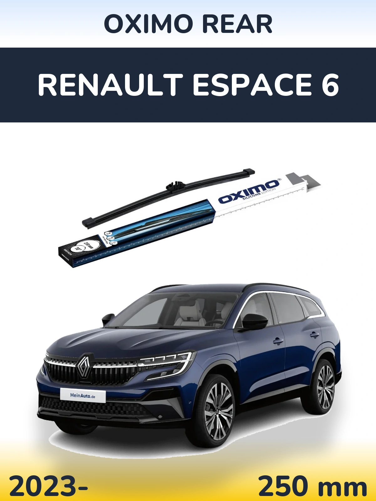 Rear wiper blade Oximo Rear 250 mm for Renault Espace 6 2023-2026