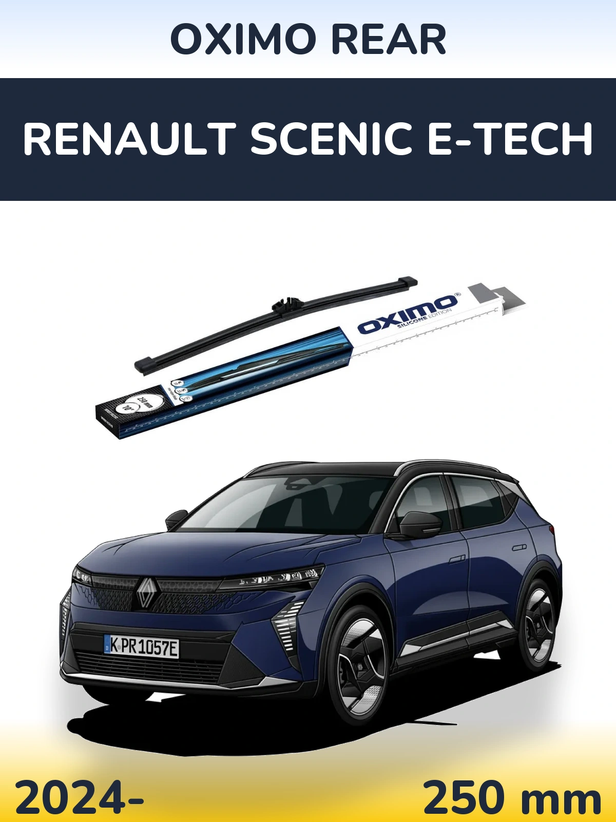 Rear wiper blade Oximo Rear 250 mm for Renault Scenic E-Tech 2024-2026