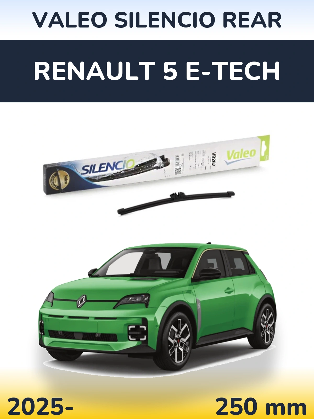 Задний дворник Valeo Silencio Rear 240 мм для Renault 5 E-Tech 2025-2026