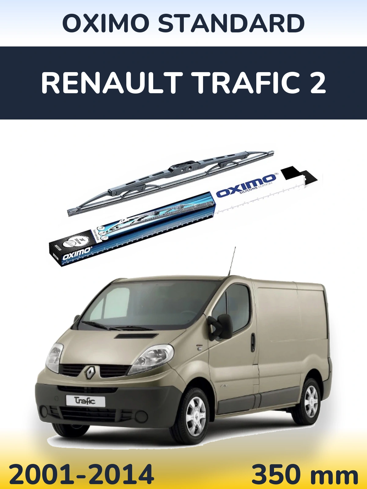 Rear wiper blade Oximo Standard 350 mm for Renault Trafic 2 2001-2014