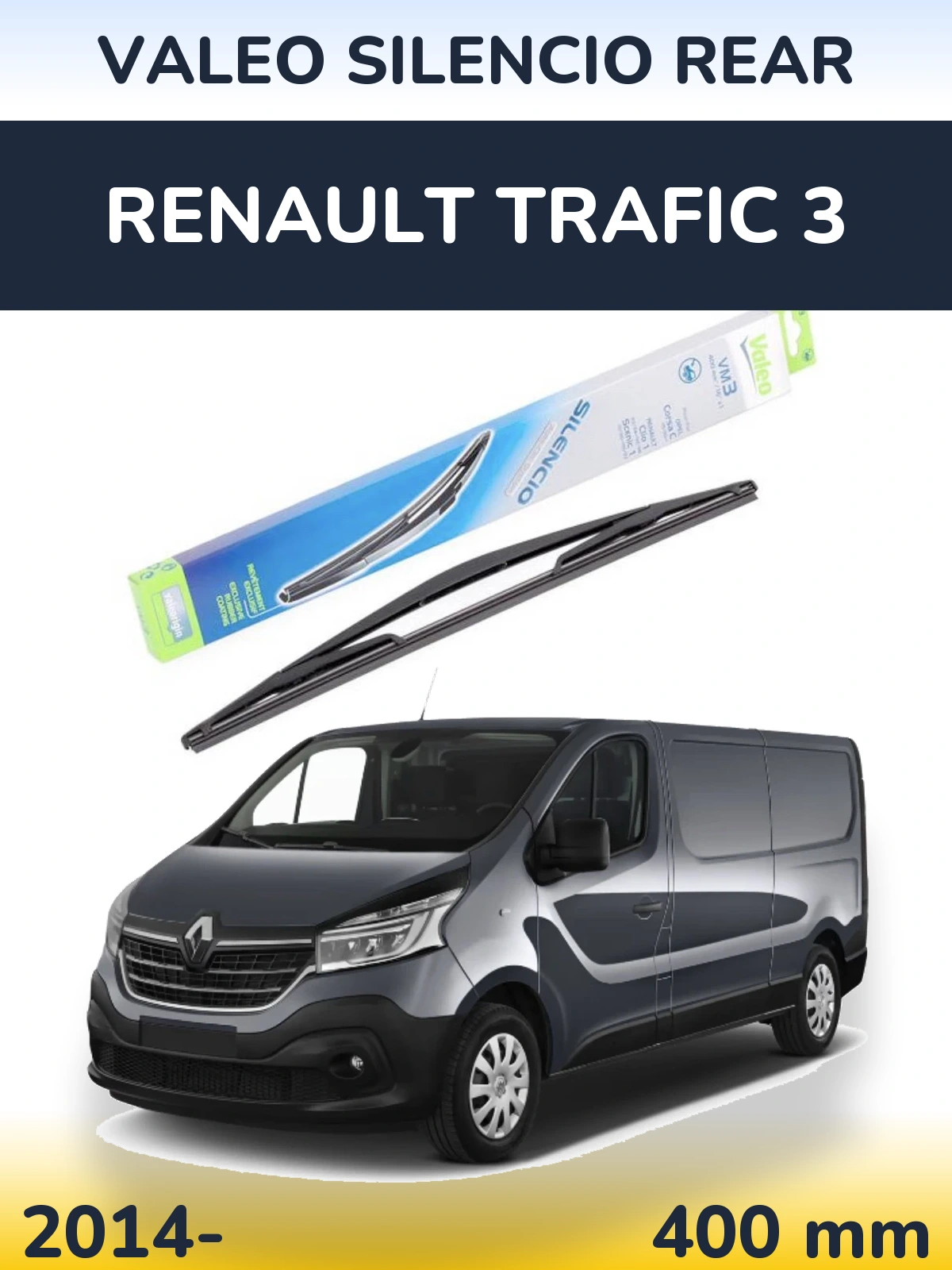 Задня щітка Valeo Silencio Rear 400 мм для Renault Trafic 3 2014-2026