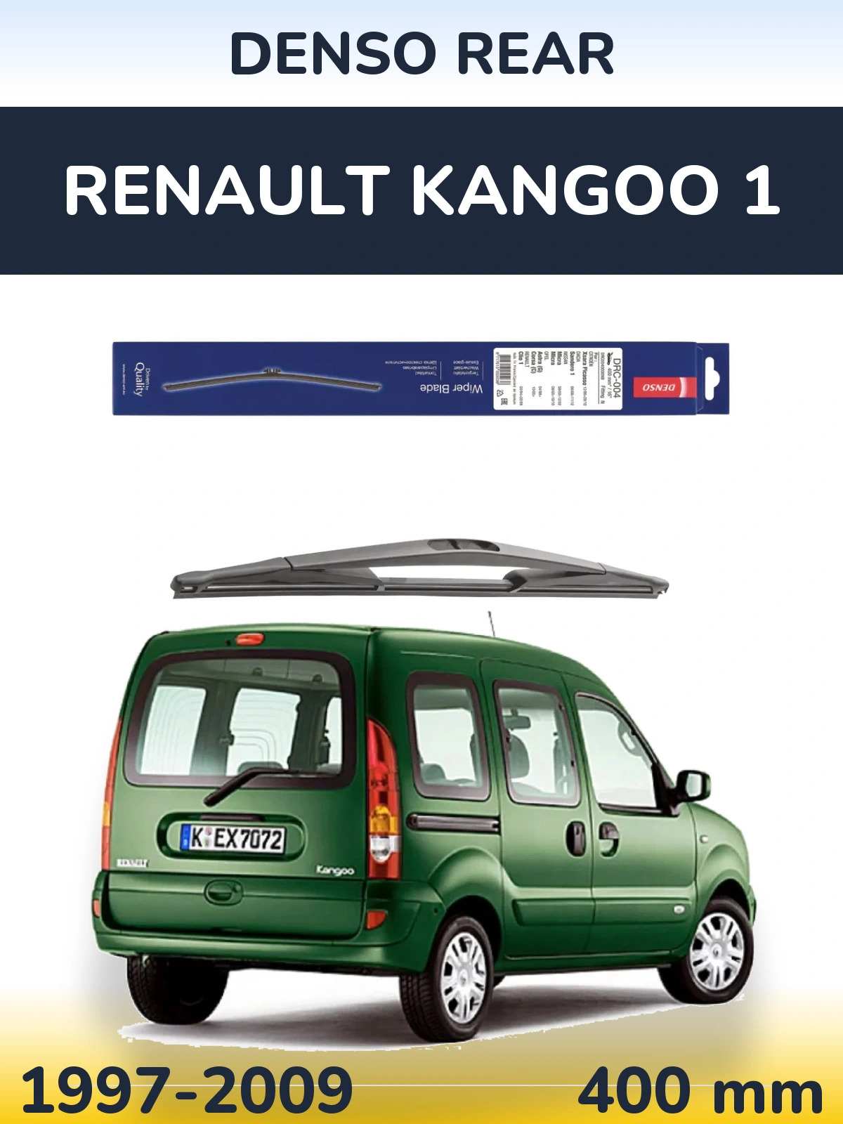 Rear wiper blade Denso Rear 400 mm for Renault Kangoo 1 1997-2009