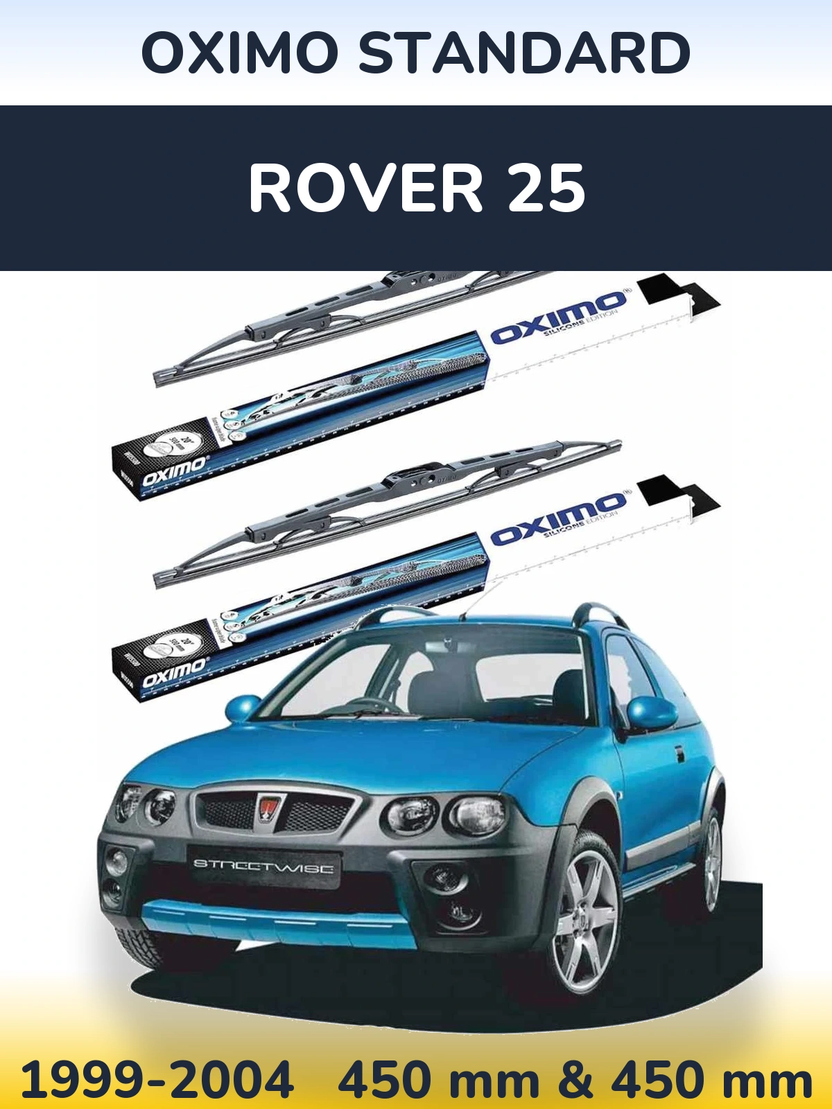 Комплект передних дворников Oximo Standard 450 & 450 мм для Rover 25 1999-2004